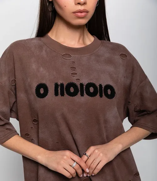 Футболка #КТ1098, коричневый