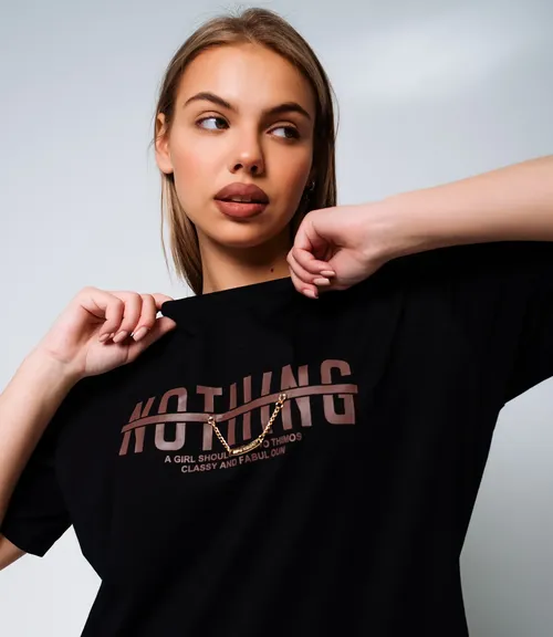 Футболка #КТ0002327, чёрный