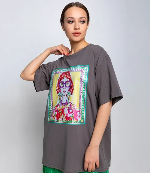 Футболка #КТ395, графит - фото 5