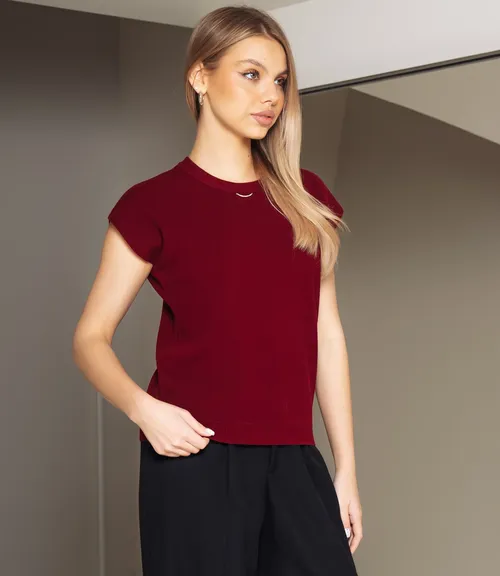 Футболка #КТ6002 (1), бордовый