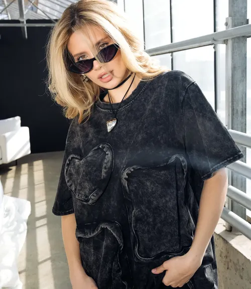 Футболка #КТ9215, чёрный