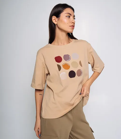 Футболка #КТ6239, бежевый