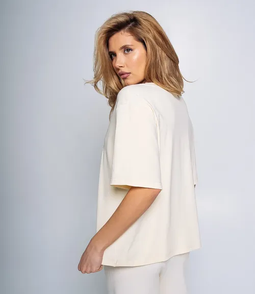 Футболка #КТ6239, кремовый