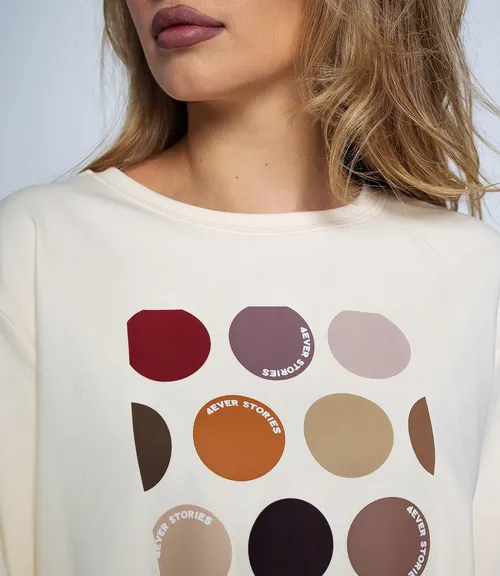 Футболка #КТ6239, кремовый