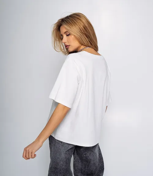 Футболка #КТ6239, белый