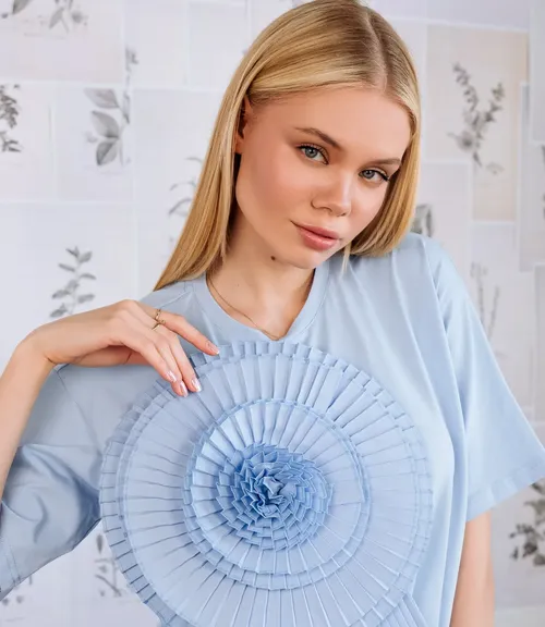 Футболка #БШ2148, индиго
