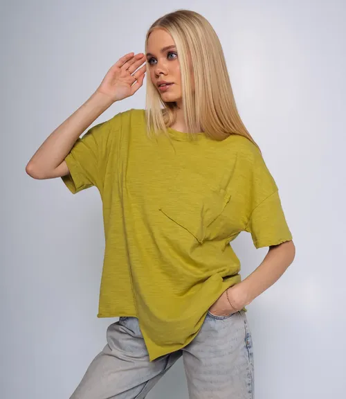 Футболка #БШ2424, фисташковый