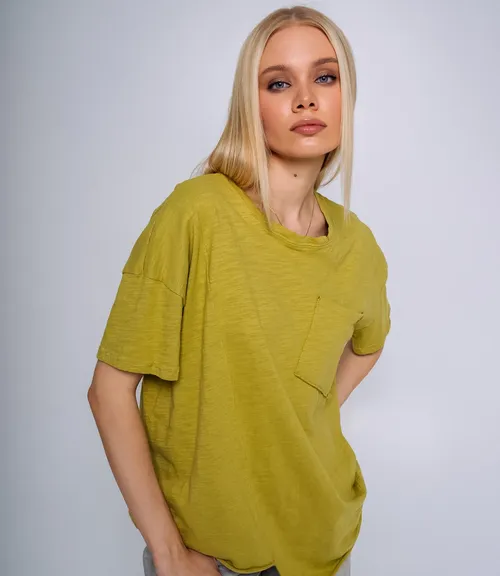 Футболка #БШ2424, фисташковый
