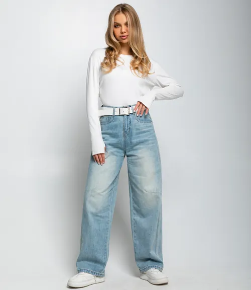 Джинсы #КТ5038 (1), голубой