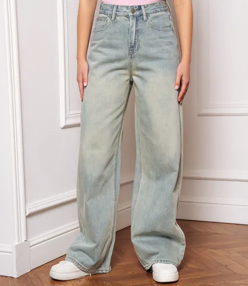 Джинсы #КТ8733, голубой