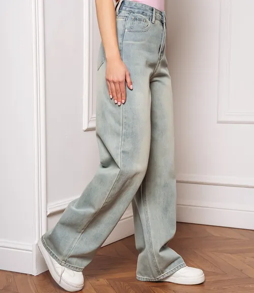 Джинсы #КТ8733, голубой