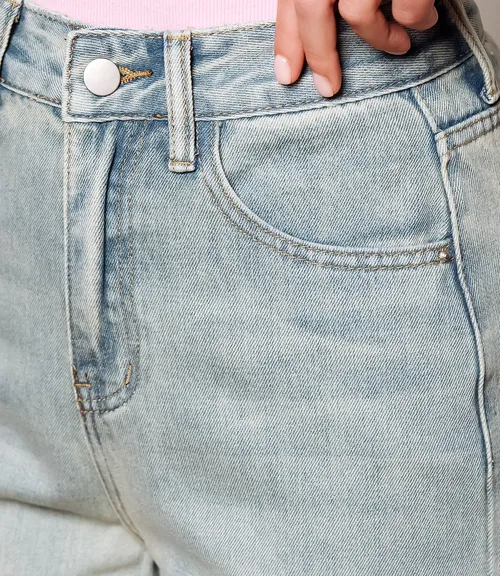 Джинсы #КТ8733, голубой