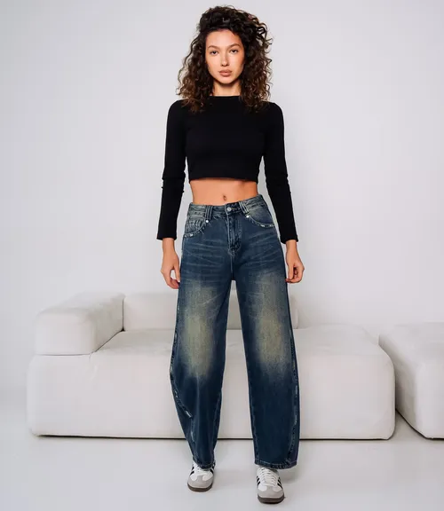 Джинсы #КТ8185, синий