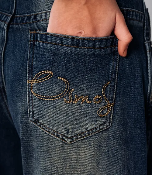 Джинсы #КТ8185, синий