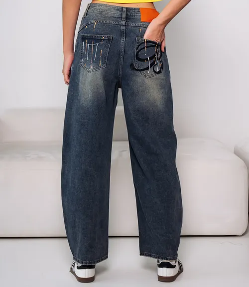 Джинсы #КТ8181 (1), синий