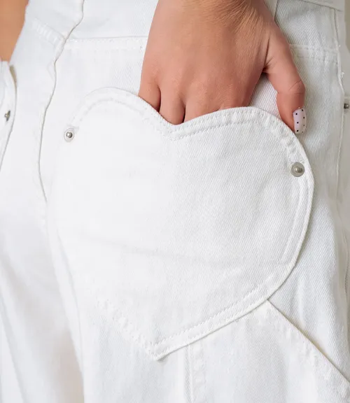 Джинсы #КТ10961, белый