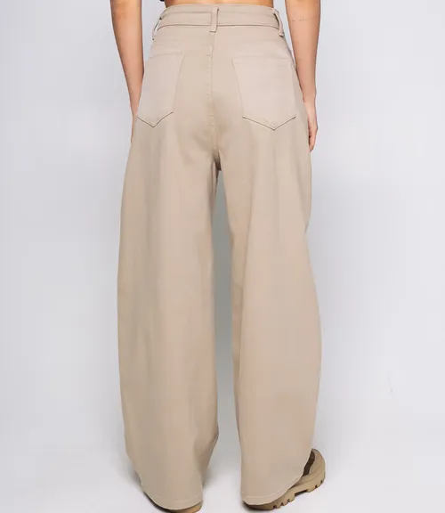 Джинсы #КТ15108, бежевый