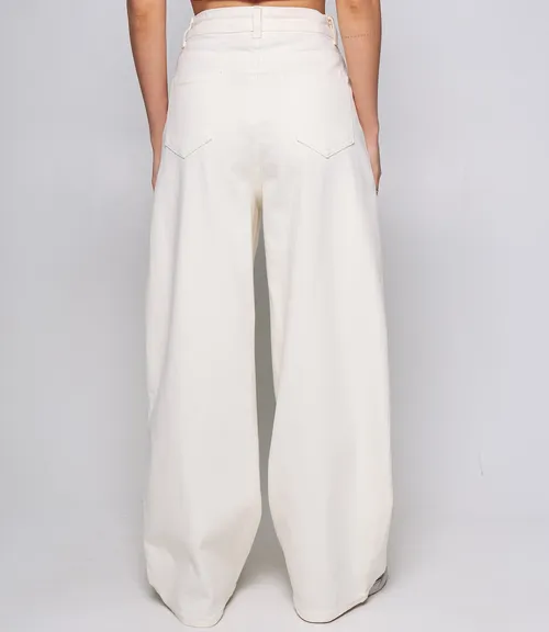 Джинсы #КТ15108, молочный