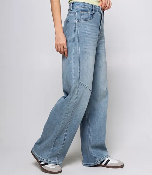 Джинсы #КТ15108, голубой