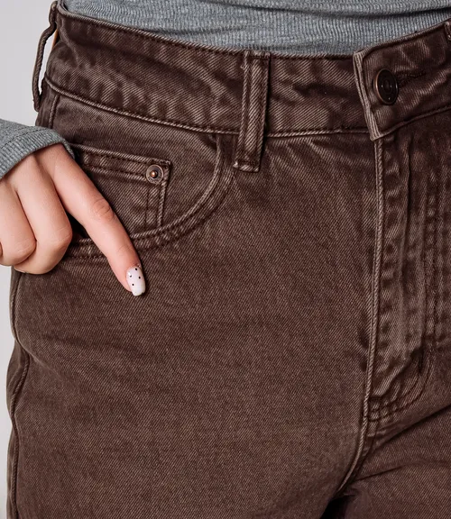 Джинсы #КТ6176, коричневый