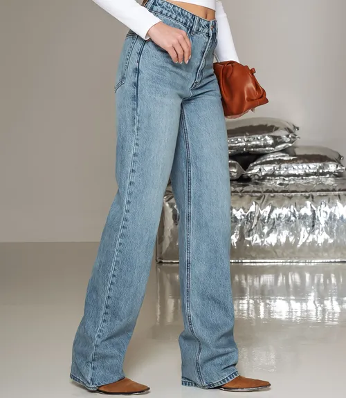 Джинсы #КТ1277, голубой