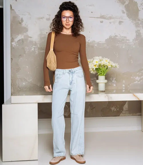 Джинсы #ОКТ055001, голубой