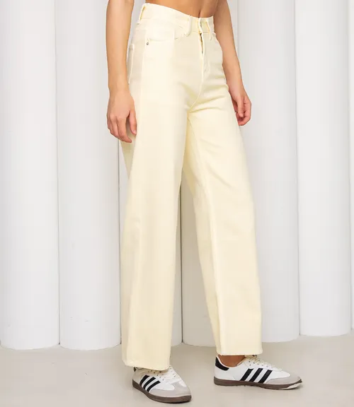 Джинсы #КТ9610, светло-жёлтый