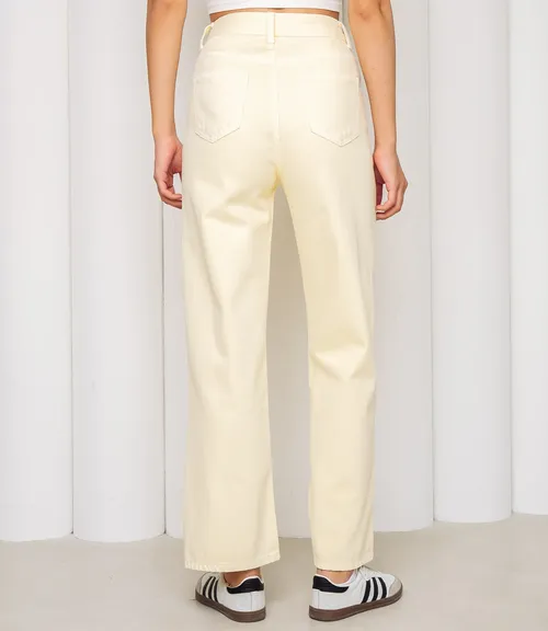 Джинсы #КТ9610, светло-жёлтый