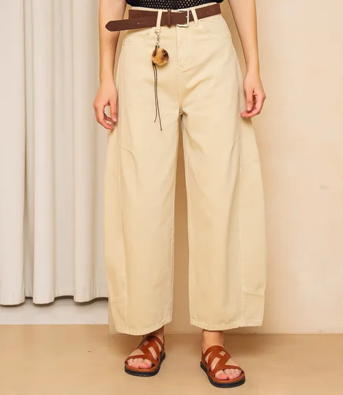 Джинсы #КТ8962, бежевый