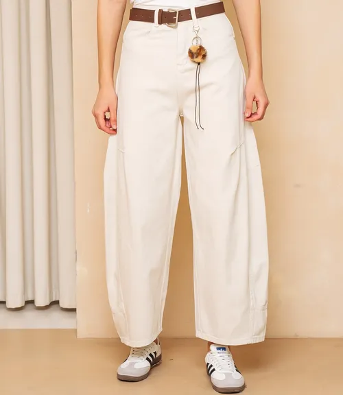 Джинсы #КТ8962, светло-бежевый