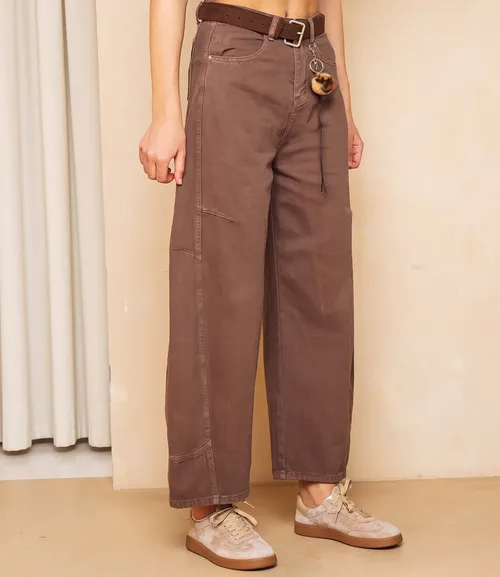 Джинсы #КТ8962, коричневый