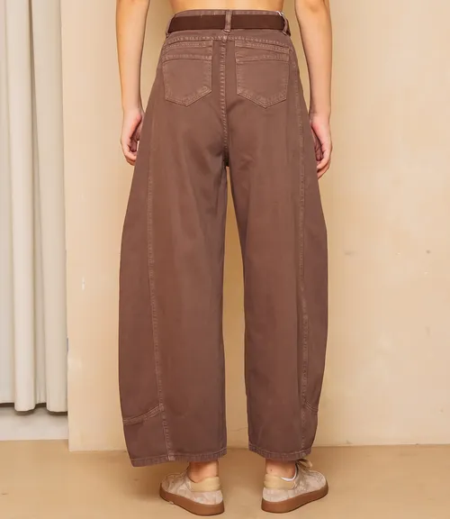 Джинсы #КТ8962, коричневый