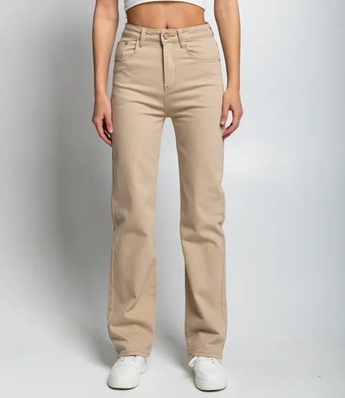 Джинсы #КТ8928, бежевый