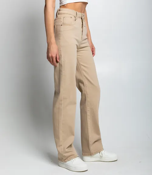 Джинсы #КТ8928, бежевый