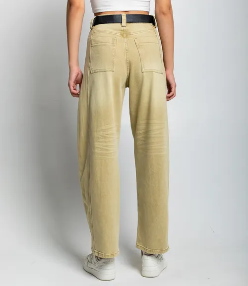 Джинсы #КТ89521, песочный