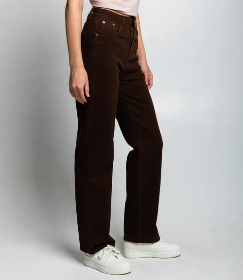 Джинсы #КТ8928, шоколадный