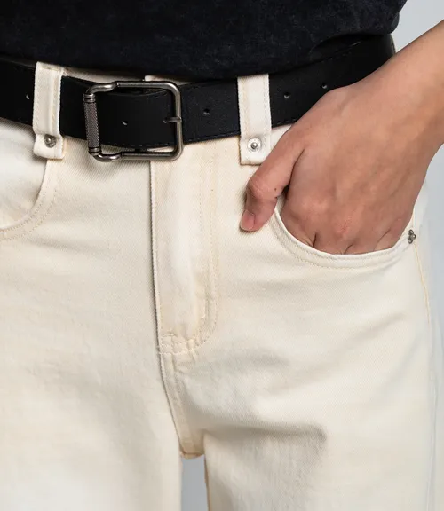 Джинсы #КТ89521, кремовый