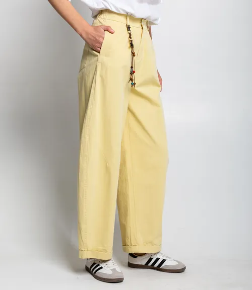 Брюки #КТ2635, светло-жёлтый