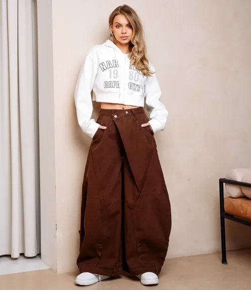 Джинсы #КТ3962, коричневый