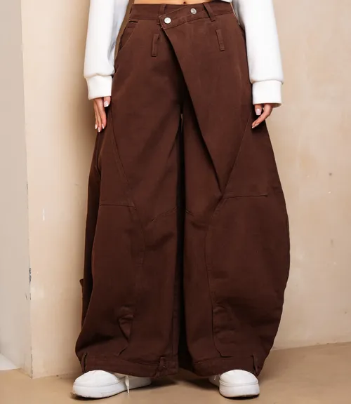 Джинсы #КТ3962, коричневый