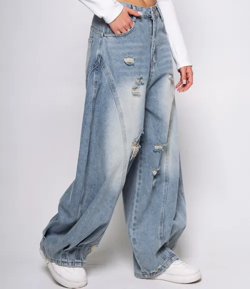 Джинсы #КТ3953 (1), голубой