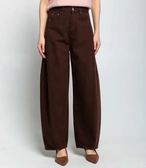 Джинсы #КТ10381, шоколадный