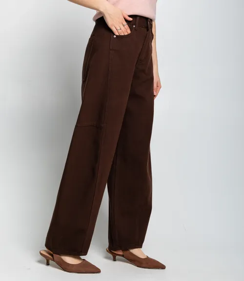 Джинсы #КТ10381, шоколадный