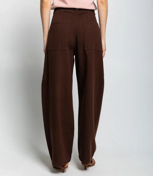 Джинсы #КТ10381, шоколадный