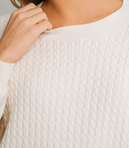 Джемпер #КТ24069, кремовый