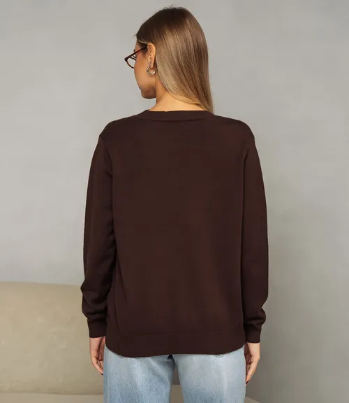 Джемпер #КТ24069, шоколадный