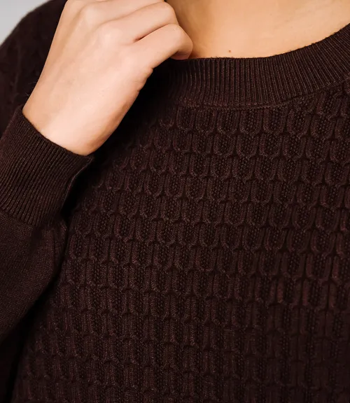 Джемпер #КТ24069, шоколадный