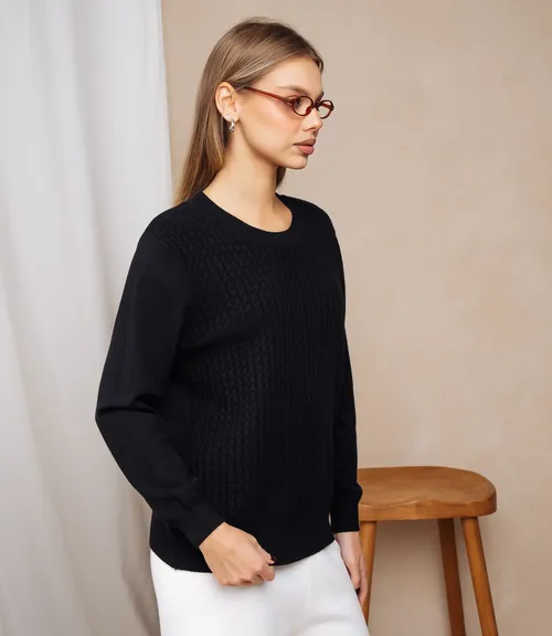 Джемпер #КТ24069, чёрный