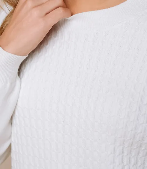 Джемпер #КТ24069, белый