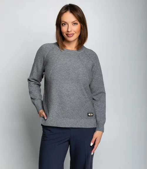 Джемпер #КТ8066, серый